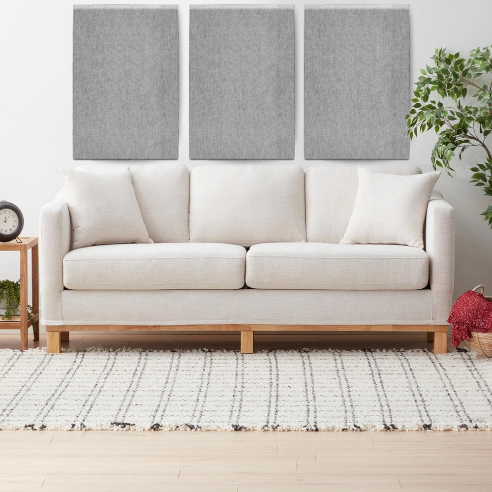 24 in.x 48 in. x1 in. Grey Fabric Acoustic Panels,2pack