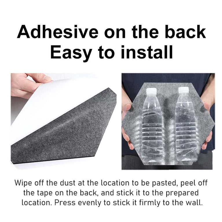 14 in. x 12 in. x 0.4 in. Polyester Hexagon Acoustic Panels White 12 Pack