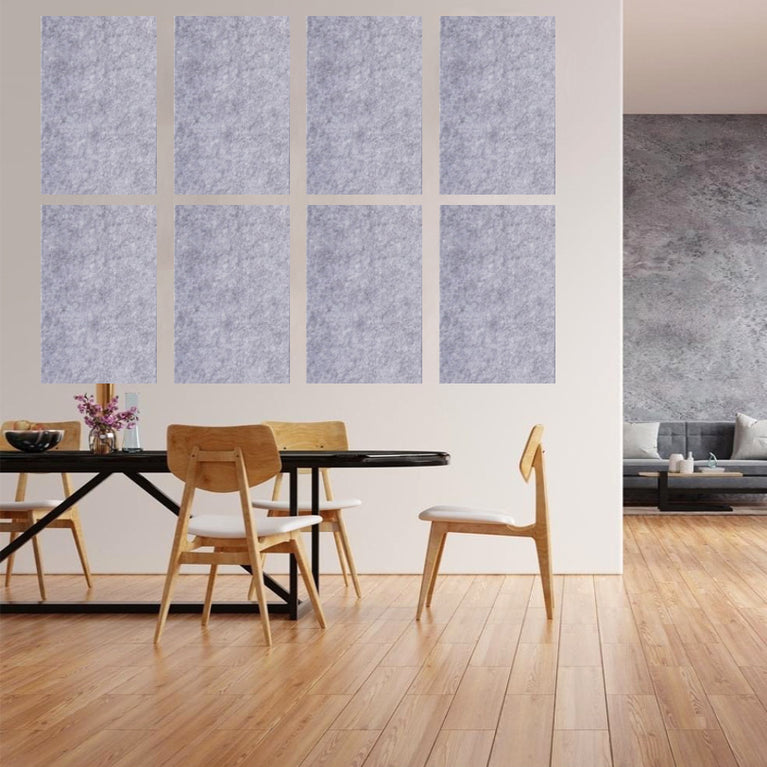 23.62 in. x 15.75 in. x 0.35 in. Polyester Rectangle Acoustic Panels Grey (4-Pack)