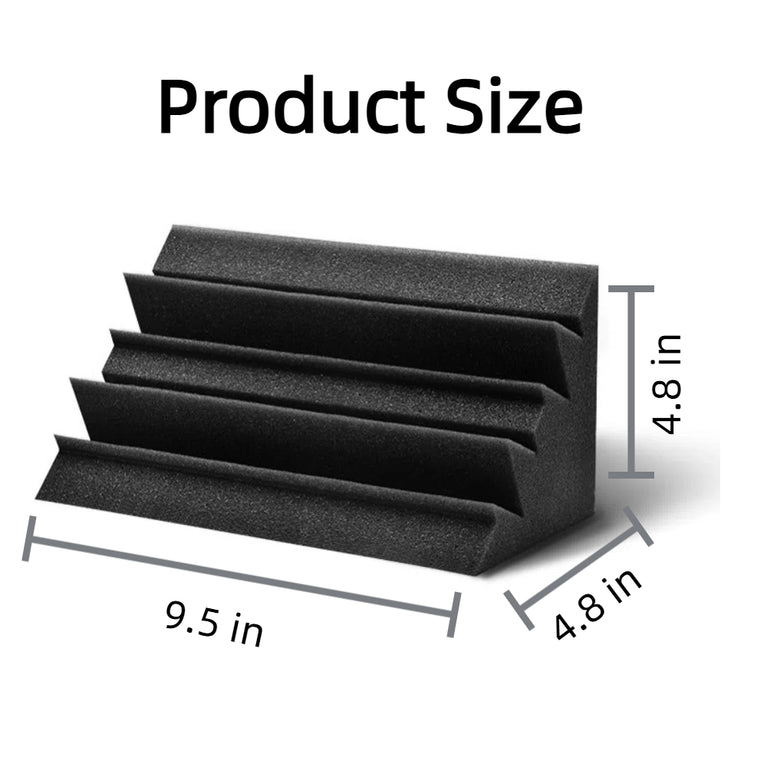 Corner Trap Acoustic Foam Black(12-Pack)