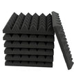 1 ft. x 1 ft. x 2 in. Acoustic Pyramid Foam Black(12-Pack)