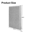 24 in.x 48 in. x1 in. Grey Fabric Acoustic Panels，2pack