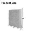 24 in.x 24 in. x 1 in. Grey Fabric Acoustic Panels，2pack