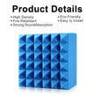 1 ft. x 1 ft. x 2 in. Acoustic Pyramid Foam Blue(12-Pack)