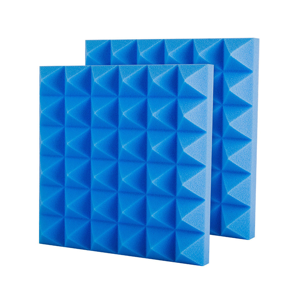 1 ft. x 1 ft. x 2 in. Acoustic Pyramid Foam Blue(12-Pack)