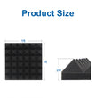 1 ft. x 1 ft. x 2 in. Acoustic Pyramid Foam Black(12-Pack)