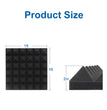 1 ft. x 1 ft. x 3 in. Acoustic Pyramid Foam  Black(12-Pack)