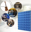 1 ft. x 1 ft. x 2 in. Acoustic Pyramid Foam Blue(12-Pack)