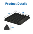 1 ft. x 1 ft. x 1 in. Acoustic Wedge Foam Black(12-Pack)