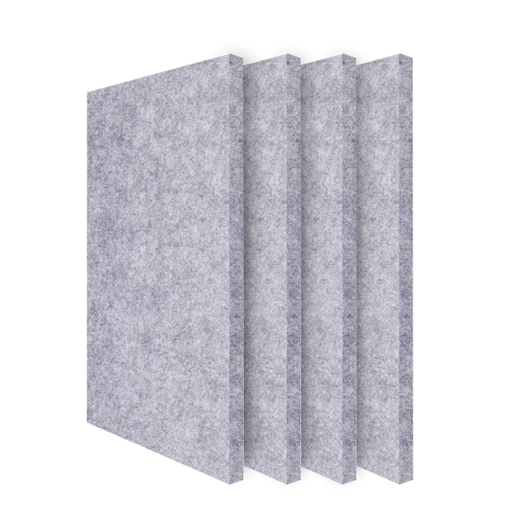 23.62 in. x 15.75 in. x 0.35 in. Polyester Rectangle Acoustic Panels Grey  (4-Pack)