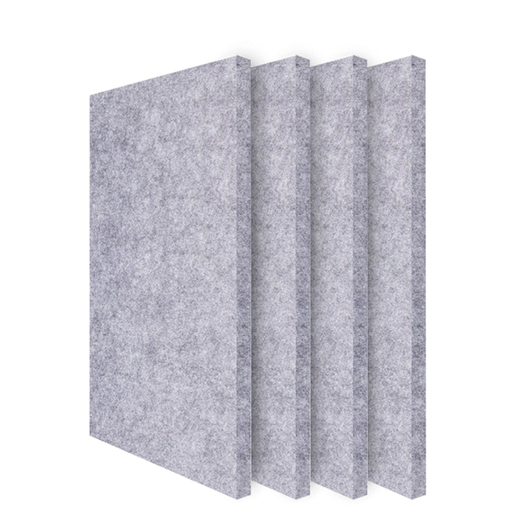 23.62 in. x 15.75 in. x 0.35 in. Polyester Rectangle Acoustic Panels Grey  (4-Pack)