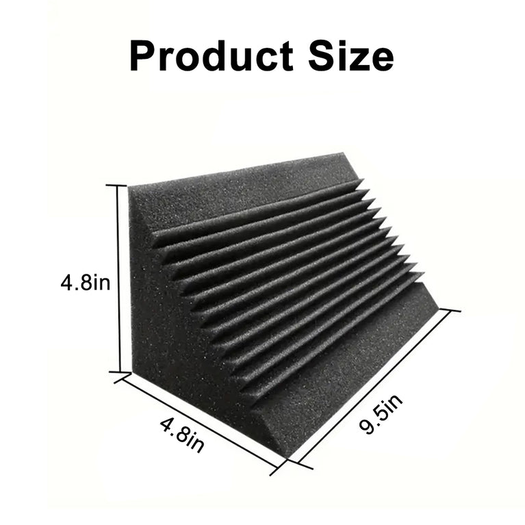 Corner Trap Acoustic Foam Black(12-Pack)