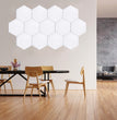 11.5 in. x 10 in. x 0.4 in. Polyester Hexagon Acoustic Panels White  (12-Pack)