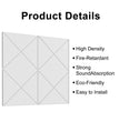 12 in. x 12 in. x 0.4 in. Polyester Square &Triangle Acoustic Panels White (12-Pack)