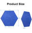 11.5 in. x 10 in. x 0.4 in. Polyester Hexagon Acoustic Panels Blue  (12-Pack)