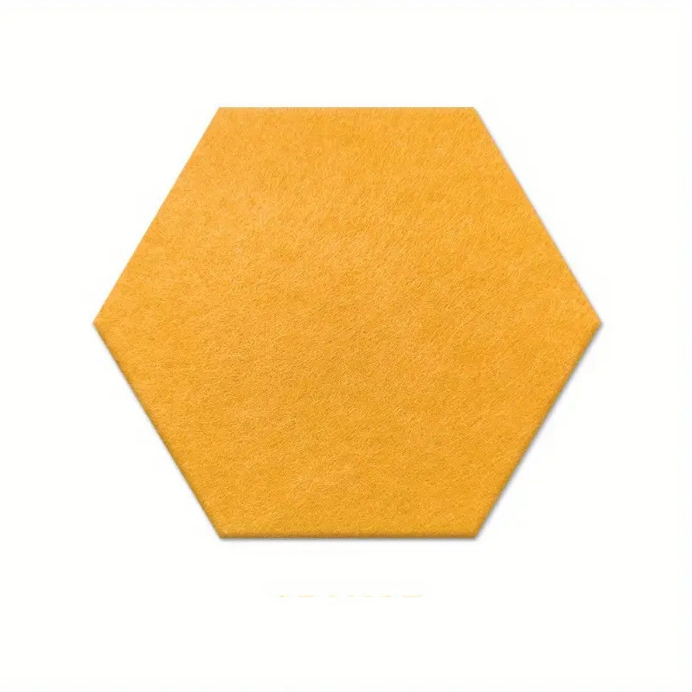 11.5 in. x 10 in. x 0.4 in. Polyester Hexagon Acoustic Panels Orange  (12-Pack)