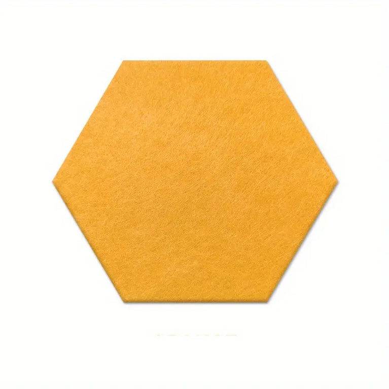 11.5 in. x 10 in. x 0.4 in. Polyester Hexagon Acoustic Panels Orange  (12-Pack)