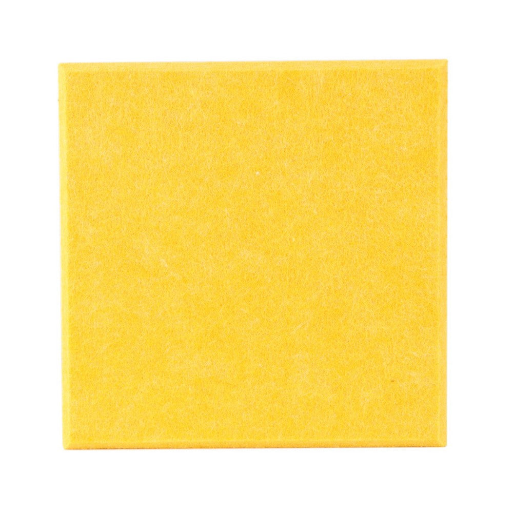 9 in. x 9 in. x 0.4 in. Polyester Square Acoustic Panels Yellow  (12-Pack)