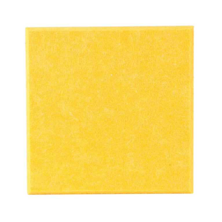 9 in. x 9 in. x 0.4 in. Polyester Square Acoustic Panels Yellow  (12-Pack)