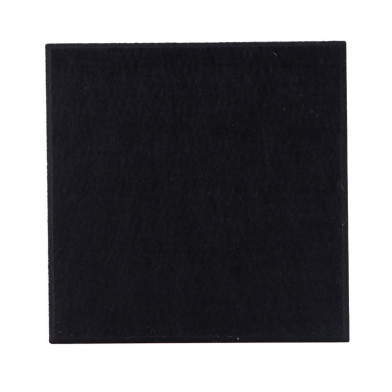 9 in. x 9 in. x 0.4 in. Polyester Square Acoustic Panels Black (12-Pack)